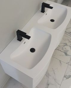 Mobile bagno sospeso Olimpia bianco opaco  cm 120 con specchio led
