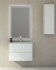 Mobile bagno sospeso Olimpia 60 bianco opaco cm con lavabo rigenerabile