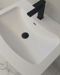 Mobile bagno sospeso Olimpia 60 rovere grigio cm con lavabo rigenerabile