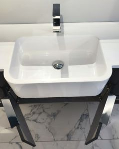 Mobile bagno sospeso Kelly 70 cm lavagna con ante e lavabo in resina