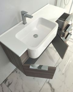 Mobile bagno sospeso Kelly 100 cm con lavabo in resina