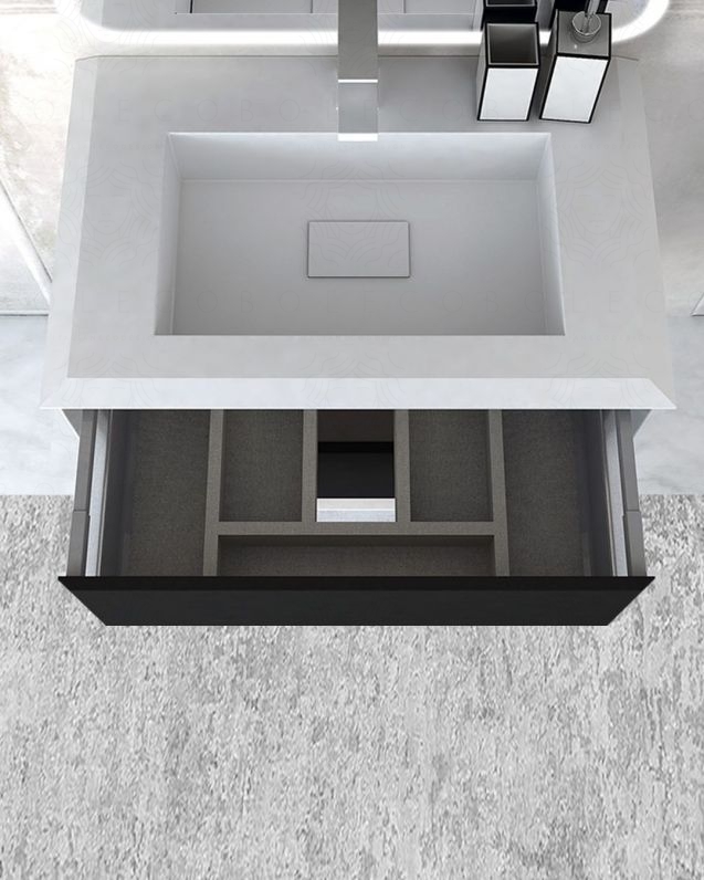 Mobile bagno sospeso Vittoria cm 70 lavagna e lavabo in resina Mobile bagno sospeso Vittoria cm 70 lavagna e lavabo in resina