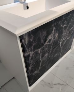 Mobile bagno Vittoria cm 106 black stone con lavabo in resina rigenerabile