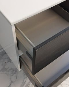 Mobile bagno sospeso Noa 60 cm larice chiaro e lavabo in ceramica