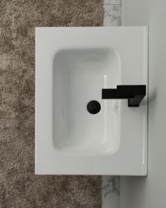 Mobile bagno sospeso Zoe 60 cm rovere scuro con ante e vano a giorno