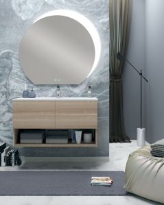 Mobile bagno sospeso Zoe cm.100 rovere segato con ante e lavabo