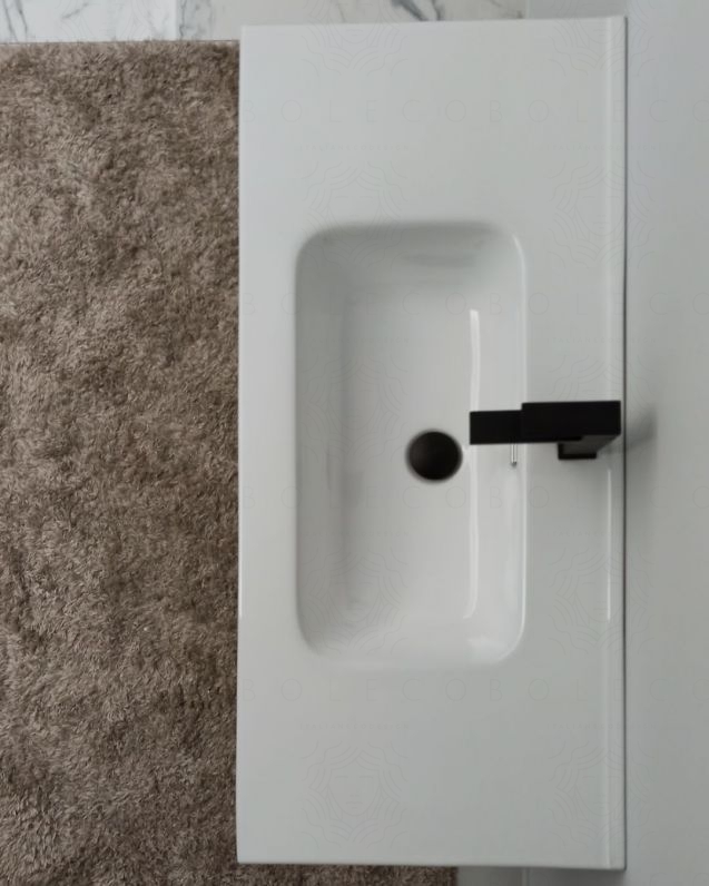 Mobile bagno sospeso Zoe 100 cm rovere scuro con specchio contenitore led Mobile bagno sospeso Zoe 100 cm rovere scuro con specchio contenitore led