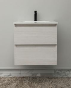 Mobile bagno sospeso cm 60  rovere bianco con cassetti - Imperial
