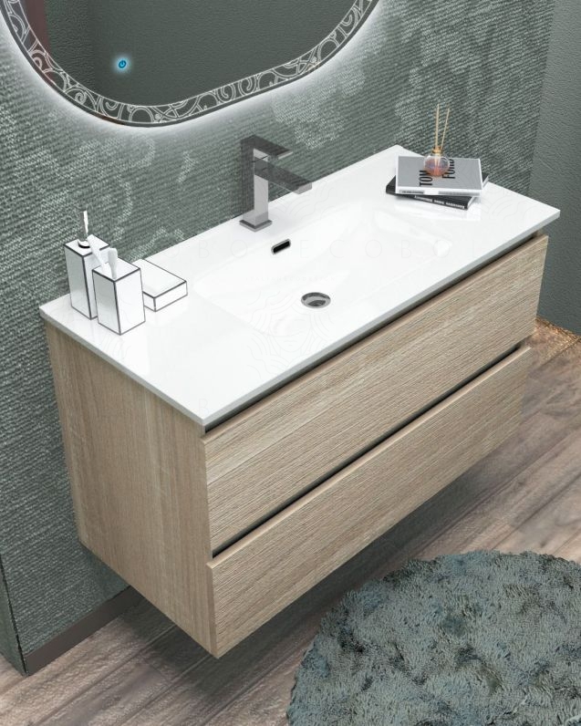 Mobile bagno sospeso Imperial 100 cm rovere segato Mobile bagno sospeso Imperial 100 cm rovere segato