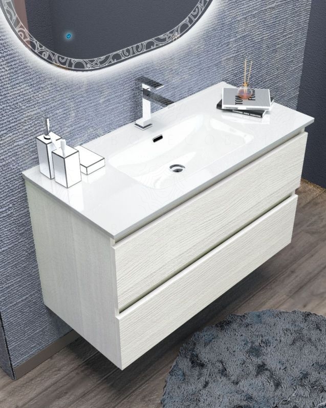 Mobile bagno sospeso Imperial 100 cm rovere bianco Mobile bagno sospeso Imperial 100 cm rovere bianco