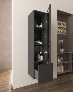 Colonna da bagno cm 35x150 lavagna con 1 anta e 1 cassetto