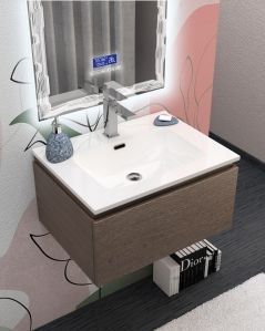 Mobile bagno sospeso Giava  rovere scuro 60 cm