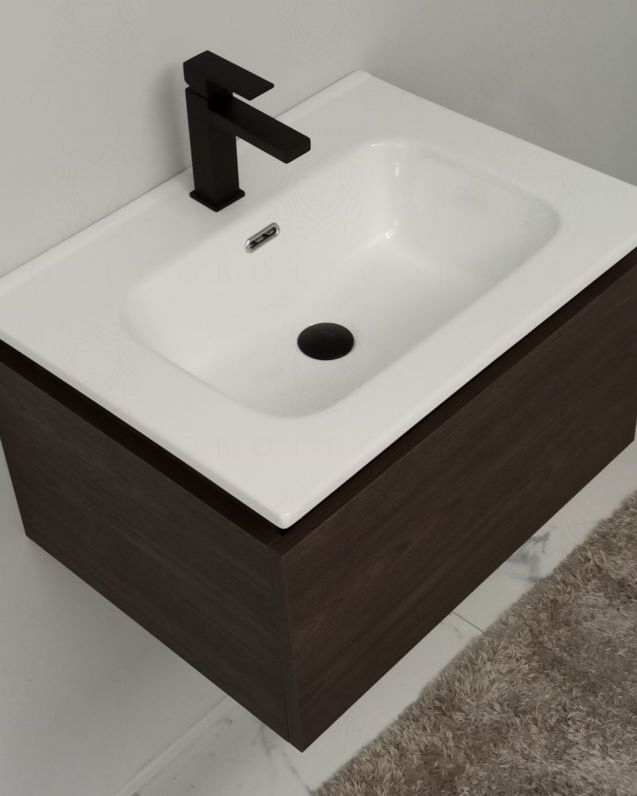Mobile bagno sospeso Giava rovere scuro 60 cm Mobile bagno sospeso Giava rovere scuro 60 cm