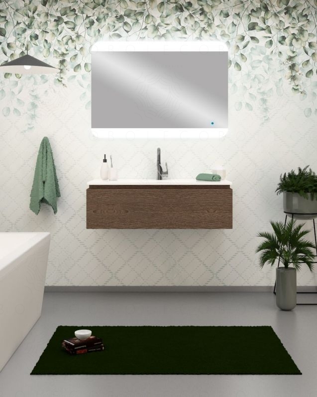 Mobile bagno sospeso Giava rovere scuro cm 100 Mobile bagno sospeso Giava rovere scuro cm 100