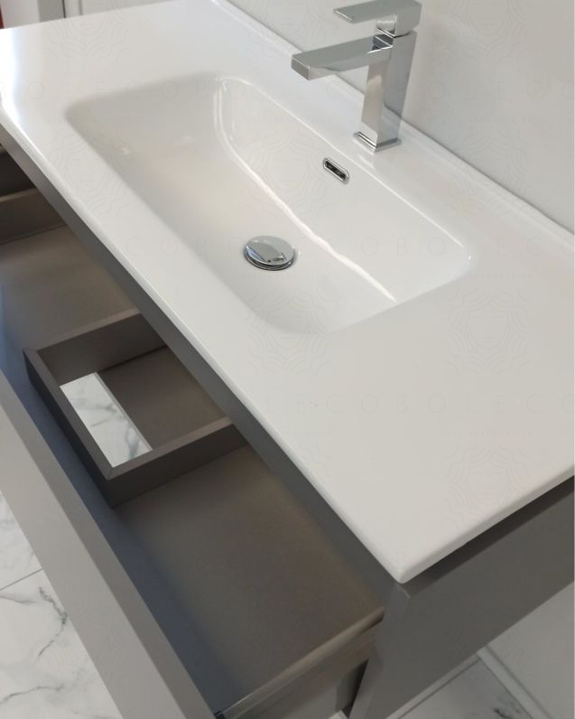 Mobile bagno sospeso Giava grigio perla cm 100