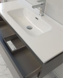 Mobile bagno sospeso Giava grigio perla cm 100