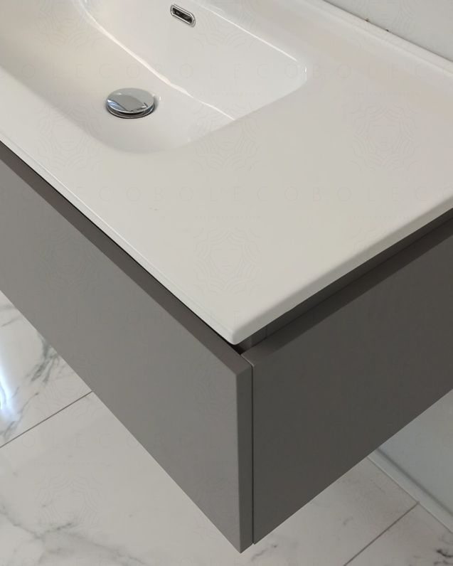 Mobile bagno sospeso Giava grigio perla cm 100