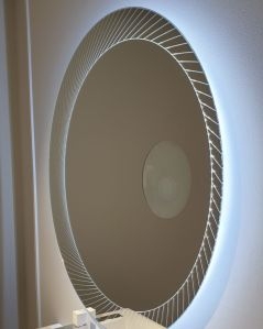 Mobile bagno sospeso Giava 60 cm rovere scuro con cassettiera 60 cm e specchio led