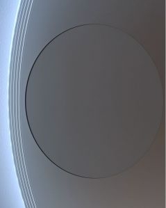 Mobile bagno sospeso Giava cm 150 rovere bianco con cassettiera e specchio led
