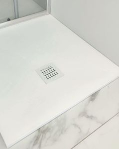 Piatto doccia Jolie 90x90 cm in mineralmarmo bianco slim