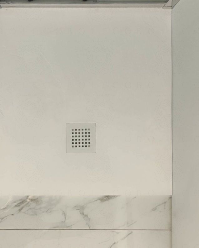 Piatto doccia Jolie 90x90 cm in mineralmarmo bianco slim Piatto doccia Jolie 90x90 cm in mineralmarmo bianco slim