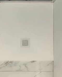 Piatto doccia Jolie 90x90 cm in mineralmarmo bianco slim