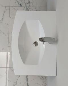 Mobile bagno sospeso Lady 74 cm bianco lucido  - curvo