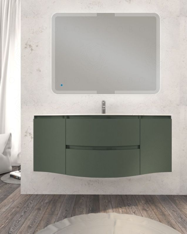 copy of Mobile bagno sospeso Greta 140 grigio vulcano e lavabo