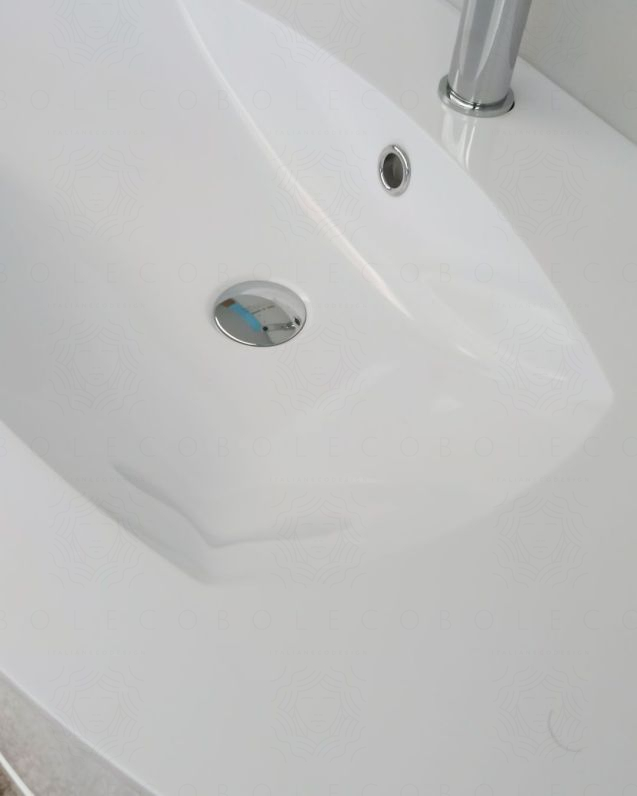 Mobile bagno sospeso Greta bianco opaco cm 140 con doppio