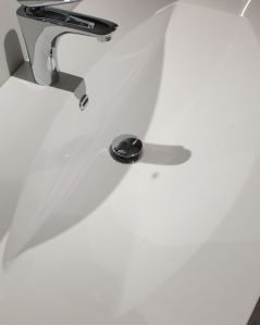 Mobile bagno sospeso Lady, curvo, cm.100 con specchio led
