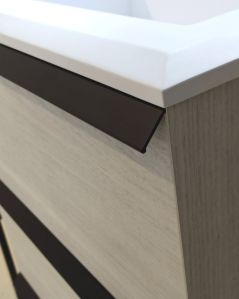 Mobile bagno sospeso Ghibli 115 cm rovere bianco con specchio led