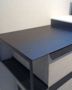 Mobile bagno sospeso Ghibli 115 cm rovere bianco con specchio led