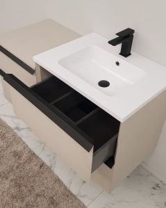 Mobile bagno sospeso Ghibli cm.105 perla spatolato