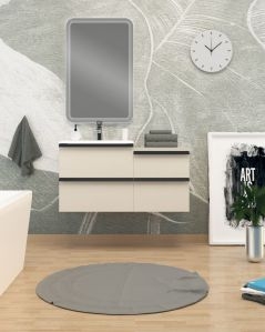 Mobile bagno sospeso Ghibli cm.105 perla spatolato