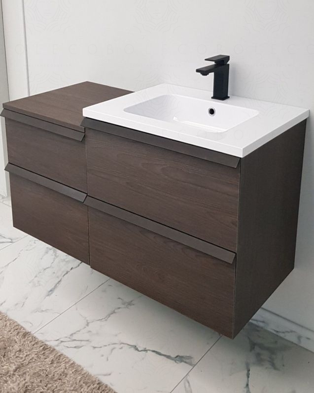 Mobile bagno sospeso Ghibli cm.105 rovere scuro Mobile bagno sospeso Ghibli cm.105 rovere scuro