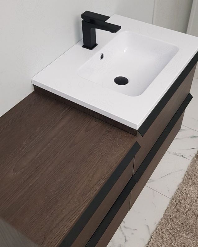 Mobile bagno sospeso Ghibli cm.105 rovere scuro Mobile bagno sospeso Ghibli cm.105 rovere scuro