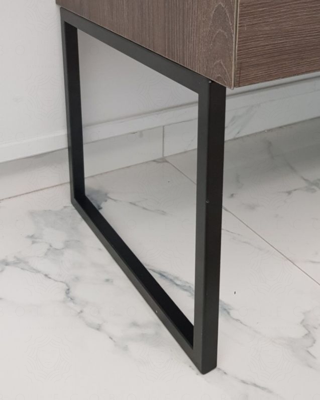 Mobile bagno a terra Ghibli cm 115  rovere scuro con specchio led