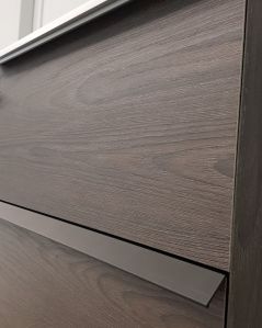 Mobile bagno a terra Ghibli cm 115  rovere scuro con specchio led