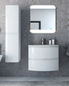 Mobile bagno sospeso 70 cm Greta con lavabo in resina