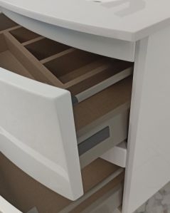 Mobile bagno sospeso 70 cm Greta con lavabo in resina