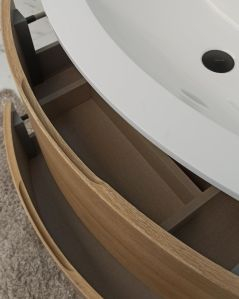 Mobile bagno sospeso 70 cm Greta rovere naturale con lavabo in