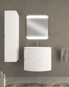 Mobile bagno sospeso 70 cm Greta bianco opaco con lavabo in