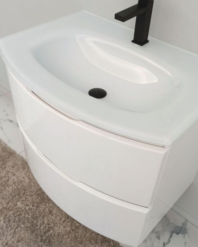 Mobile bagno Greta 70 cm con lavabo in vetro Mobile bagno Greta 70 cm con lavabo in vetro