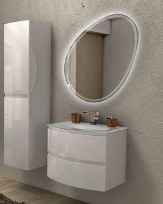 Mobile bagno Greta 70 cm con lavabo in vetro