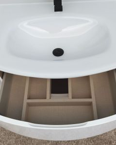 Mobile bagno Greta 70 cm con lavabo in vetro