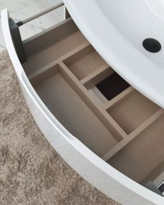 Mobile bagno Greta 70 cm con lavabo in vetro