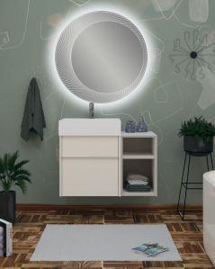 Mobile bagno sospeso Diadema cm.80 con specchio led