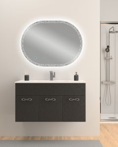 Mobile bagno Noemi cm 100 lavagna con tre ante, completo di