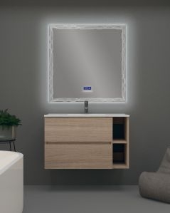 Mobile bagno sospeso cm 90 con cassetti e vano a giorno - Pamela