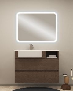Mobile bagno sospeso Riviera cm 100 con lavabo in resina